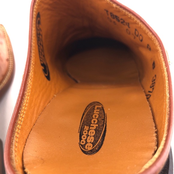 Lucchese 2000 Full Quill Ostrich Leather Slip on Clog Mules 8 B - Picture 10 of 14